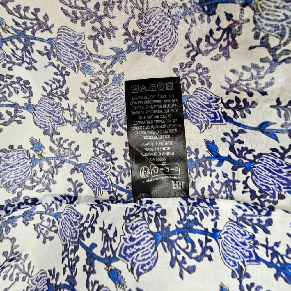 🇨🇵 Isabel Marant Etoile White & Blue Godrana Mini Dress - Picture 10 of 16